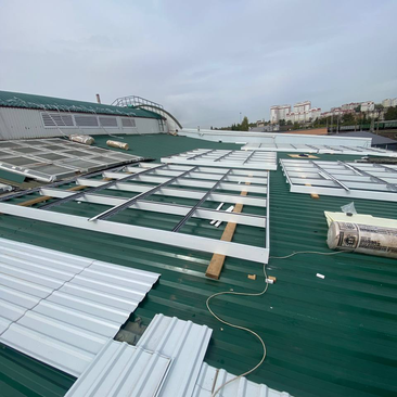 Монтаж зенитного фонаря